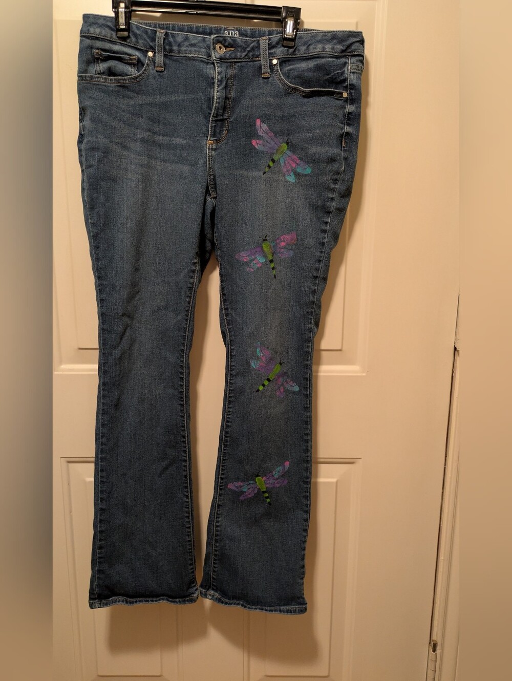 a.n.a Bootcut Jeans With Hand Painted Dragonfly Details